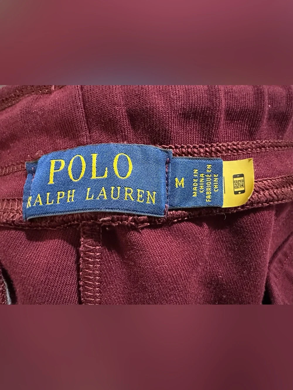 Polo Ralph Lauren Men's Double Knit Jogger Pants size Medium maroon